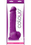 Colours Pleasures Silicone Dildo 8in - Purple